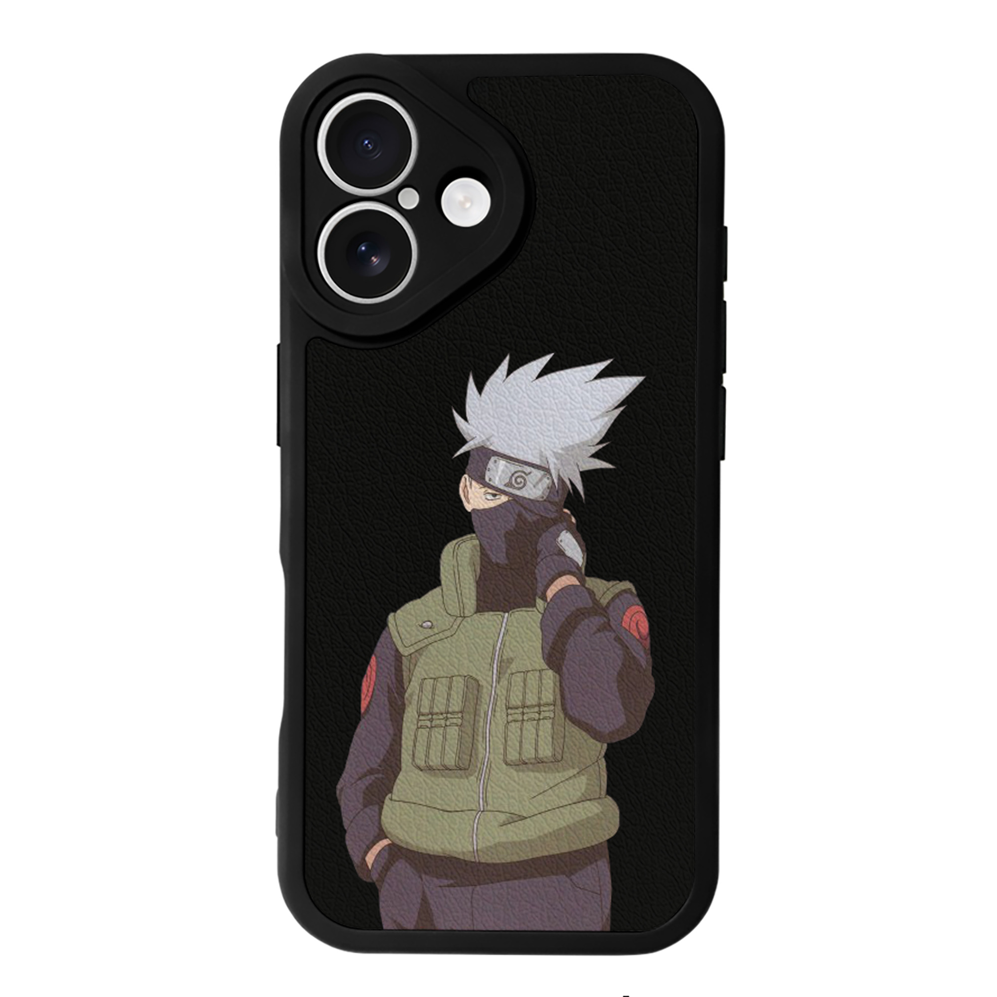 （画像用） NARUTO -ナルト- はたけ カカシ Hatake Kakashi 【iPhone 16シリーズ対応】シリコンスマホケース（レザー調） 材質：シリコン